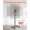 image:imageVEVOR Rolling TV Stand Mobile TV Cart for 1755 Inch Screens Portrait to Landscape Portable TV Stand with Wheels Holds up to 44 lbs for Living Room Bedroom Office Outdoor Max VESA 200x200mm1755