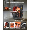 image:imageVEVOR Rolling Tool Backpack 110 lbs Load Capacity 72 Pockets Heavy Duty Roller Tool Bag on Wheels Adjustable Telescoping Handle amp Stable Base Toolbag Organizers for Construction Mechanic72 Pockets  Rolling