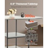 image:imageVEVOR Round Dining Table 47 inch Wood Table for 46 Person Modern Circle Dinner Furniture Leisure Tables with Storage Shelf and Metal Legs for Home Kitchen Living Room Grey Only Table47inch