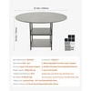 image:imageVEVOR Round Dining Table 47 inch Wood Table for 46 Person Modern Circle Dinner Furniture Leisure Tables with Storage Shelf and Metal Legs for Home Kitchen Living Room Grey Only Table47inch