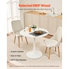 image:imageVEVOR Round Dining Table 47 inch Wood Table for 46 Person Modern Circle Dinner Furniture Leisure Tables with Storage Shelf and Metal Legs for Home Kitchen Living Room Grey Only Table315inch