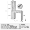 image:imageVEVOR Salon Station Wall Mount Barber Salon Station for Hair Stylist Beauty Spa Furniture Set 1 Storage Cabinet 3 Cubbies and 2 DrawersOne Lockable WhiteWhite
