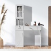 image:imageVEVOR Salon Station Wall Mount Barber Salon Station for Hair Stylist Beauty Spa Furniture Set 1 Storage Cabinet 3 Cubbies and 2 DrawersOne Lockable WhiteWhite