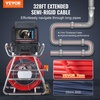 image:imageVEVOR Sewer Camera 165 ft50m SelfLeveling Drain Camera with 512Hz Transmitter Distance Counter 9 Screen 1080P HD Snake Plumbing Cameras with Lights12 LED amp 32GB Card for Duct Pipe328ft with 101 Touchscreen