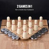 image:imageVEVOR Shuffleboard Table 115 ft Shuffleboard for Family Game Rooms 2 in 1 Shuffleboard and Bowling Combo Game Set with ScratchResistant Playfield Legs 8 Pucks Bowling Set Wax and Table Brush9ft
