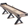 image:imageVEVOR Shuffleboard Table 115 ft Shuffleboard for Family Game Rooms 2 in 1 Shuffleboard and Bowling Combo Game Set with ScratchResistant Playfield Legs 8 Pucks Bowling Set Wax and Table Brush12ft