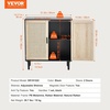 image:imageVEVOR Sideboard Cabinet Buffet Cabinet with 2 Magnetic Doors and Adjustable Shelves Sideboard Buffet for Hallway Entryway Living Room or Kitchen NaturalBlack