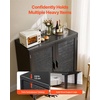 image:imageVEVOR Sideboard Cabinet Buffet Cabinet with 2 Magnetic Doors and Adjustable Shelves Sideboard Buffet for Hallway Entryway Living Room or Kitchen NaturalPure Black