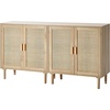 image:imageVEVOR Sideboard Cabinet Buffet Cabinet with 2 Magnetic Doors and Adjustable Shelves Sideboard Buffet for Hallway Entryway Living Room or Kitchen NaturalNatural