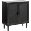 image:imageVEVOR Sideboard Cabinet Buffet Cabinet with 2 Magnetic Doors and Adjustable Shelves Sideboard Buffet for Hallway Entryway Living Room or Kitchen NaturalPure Black