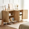 image:imageVEVOR Sideboard Cabinet Buffet Cabinet with 2 Magnetic Doors and Adjustable Shelves Sideboard Buffet for Hallway Entryway Living Room or Kitchen NaturalNatural