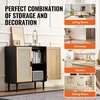 image:imageVEVOR Sideboard Cabinet Buffet Cabinet with 2 Magnetic Doors and Adjustable Shelves Sideboard Buffet for Hallway Entryway Living Room or Kitchen NaturalBlack