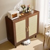 image:imageVEVOR Sideboard Cabinet Buffet Cabinet with 2 Magnetic Doors and Adjustable Shelves Sideboard Buffet for Hallway Entryway Living Room or Kitchen NaturalBrown