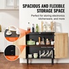 image:imageVEVOR Sideboard Cabinet Buffet Cabinet with 2 Magnetic Doors and Adjustable Shelves Sideboard Buffet for Hallway Entryway Living Room or Kitchen NaturalBlack