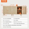 image:imageVEVOR Sideboard Cabinet Buffet Cabinet with 2 Magnetic Doors and Adjustable Shelves Sideboard Buffet for Hallway Entryway Living Room or Kitchen NaturalNatural