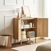 image:imageVEVOR Sideboard Cabinet Buffet Cabinet with 2 Magnetic Doors and Adjustable Shelves Sideboard Buffet for Hallway Entryway Living Room or Kitchen NaturalNatural