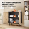image:imageVEVOR Sideboard Cabinet Buffet Cabinet with 2 Magnetic Doors and Adjustable Shelves Sideboard Buffet for Hallway Entryway Living Room or Kitchen NaturalBlack