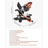 image:imageVEVOR Sliding Compound Miter Saw 10Inch Blade 15 Amp Motor 60Tooth Corded Double Bevel Sliding Miter Saw LED Precision Alignment Angle Adjustable for Wood Composite Decking Laminates2532 x 1622 x 13 in