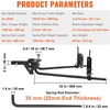image:imageVEVOR Sway Control Weight Distribution Hitch 1500 lbs Capacity Trailer Hitch Kit with 2Inch Solid Steel Shank 2516 Inch Alloy Steel Ball PowderCoated Load Leveling Black1500lbs