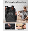 image:imageVEVOR Tool Backpack 56 Pockets Heavyduty Tools Storage Organizer Bags with Molded Base Electrician Jobsite Backpack for Construction Jobsite Electrician Industrial Repairman and HVAC Techs1680D Ballistic Weave