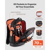 image:imageVEVOR Tool Backpack 56 Pockets Heavyduty Tools Storage Organizer Bags with Molded Base Electrician Jobsite Backpack for Construction Jobsite Electrician Industrial Repairman and HVAC TechsOxford Fabric
