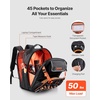 image:imageVEVOR Tool Backpack 56 Pockets Heavyduty Tools Storage Organizer Work Bags Backpack with Laptop Compartment amp Molded Base Electrician Jobsite Backpack for Electrician Repairman and HVAC TechsBlack