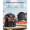 image:imageVEVOR Tool Backpack 56 Pockets Heavyduty Tools Storage Organizer Work Bags Backpack with Laptop Compartment amp Molded Base Electrician Jobsite Backpack for Electrician Repairman and HVAC TechsBlack