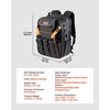 image:imageVEVOR Tool Backpack 56 Pockets Heavyduty Tools Storage Organizer Work Bags Backpack with Laptop Compartment amp Molded Base Electrician Jobsite Backpack for Electrician Repairman and HVAC TechsBlack