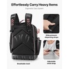 image:imageVEVOR Tool Backpack 56 Pockets Heavyduty Tools Storage Organizer Work Bags Backpack with Laptop Compartment amp Molded Base Electrician Jobsite Backpack for Electrician Repairman and HVAC TechsPink