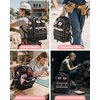 image:imageVEVOR Tool Backpack 56 Pockets Heavyduty Tools Storage Organizer Work Bags Backpack with Laptop Compartment amp Molded Base Electrician Jobsite Backpack for Electrician Repairman and HVAC TechsPink