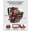 image:imageVEVOR Tool Backpack with Tools 65 Pockets Heavyduty Tools Storage Organizer Bags with Laptop Compartment amp Molded Base Electrician Jobsite Backpack for Electrician Repairman and HVAC Techs64 Pockets
