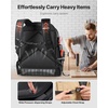 image:imageVEVOR Tool Backpack with Tools 65 Pockets Heavyduty Tools Storage Organizer Bags with Laptop Compartment amp Molded Base Electrician Jobsite Backpack for Electrician Repairman and HVAC Techs64 Pockets