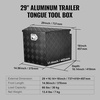 image:imageVEVOR Trailer Tongue Box Heavy Duty Trailer Tongue Tool Box Storage Organizer with Lock amp Keys Utility Tool Chest for Pickup Truck Bed RV SUV OffRoad Vehicle Steel 36 x 12 x 1229 Black