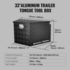 image:imageVEVOR Trailer Tongue Box Heavy Duty Trailer Tongue Tool Box Storage Organizer with Lock amp Keys Utility Tool Chest for Pickup Truck Bed RV SUV OffRoad Vehicle Steel 36 x 12 x 1233 Black