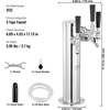 image:imageVEVOR Triple Taps Draft Beer Tower Dispenser Stainless Steel Keg Beer Tower Kegerator Tower Kit with PreAssembled Tubing and SelfClosing Faucet Shanks for Party Bar Pub RestaurantTriple Faucets