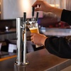 image:imageVEVOR Triple Taps Draft Beer Tower Dispenser Stainless Steel Keg Beer Tower Kegerator Tower Kit with PreAssembled Tubing and SelfClosing Faucet Shanks for Party Bar Pub RestaurantTriple Faucets