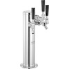 image:imageVEVOR Triple Taps Draft Beer Tower Dispenser Stainless Steel Keg Beer Tower Kegerator Tower Kit with PreAssembled Tubing and SelfClosing Faucet Shanks for Party Bar Pub RestaurantTriple Faucets