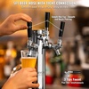 image:imageVEVOR Triple Taps Draft Beer Tower Dispenser Stainless Steel Keg Beer Tower Kegerator Tower Kit with PreAssembled Tubing and SelfClosing Faucet Shanks for Party Bar Pub RestaurantTriple Faucets