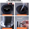 image:imageVEVOR Triple Taps Draft Beer Tower Dispenser Stainless Steel Keg Beer Tower Kegerator Tower Kit with PreAssembled Tubing and SelfClosing Faucet Shanks for Party Bar Pub RestaurantTriple Faucets