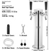 image:imageVEVOR Triple Taps Draft Beer Tower Dispenser Stainless Steel Keg Beer Tower Kegerator Tower Kit with PreAssembled Tubing and SelfClosing Faucet Shanks for Party Bar Pub RestaurantDual Faucets