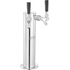image:imageVEVOR Triple Taps Draft Beer Tower Dispenser Stainless Steel Keg Beer Tower Kegerator Tower Kit with PreAssembled Tubing and SelfClosing Faucet Shanks for Party Bar Pub RestaurantDual Faucets