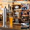 image:imageVEVOR Triple Taps Draft Beer Tower Dispenser Stainless Steel Keg Beer Tower Kegerator Tower Kit with PreAssembled Tubing and SelfClosing Faucet Shanks for Party Bar Pub RestaurantTriple Faucets
