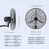image:imageVEVOR Wall Mount Fan 18 Inch IP44 Waterproof 3 Speed Metal Fan with Triangle Bracket Set for Commercial Warehouse Greenhouse Workshop Covered Patio Factory and Basement24 Inch