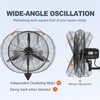 image:imageVEVOR Wall Mount Fan 18 Inch IP44 Waterproof 3 Speed Metal Fan with Triangle Bracket Set for Commercial Warehouse Greenhouse Workshop Covered Patio Factory and Basement24 Inch