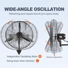 image:imageVEVOR Wall Mount Fan 18 Inch IP44 Waterproof 3 Speed Metal Fan with Triangle Bracket Set for Commercial Warehouse Greenhouse Workshop Covered Patio Factory and Basement30 Inch