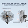 image:imageVEVOR Wall Mount Fan 18 Inch IP44 Waterproof 3 Speed Metal Fan with Triangle Bracket Set for Commercial Warehouse Greenhouse Workshop Covered Patio Factory and Basement18 Inch