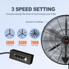 image:imageVEVOR Wall Mount Fan 18 Inch IP44 Waterproof 3 Speed Metal Fan with Triangle Bracket Set for Commercial Warehouse Greenhouse Workshop Covered Patio Factory and Basement24 Inch