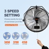 image:imageVEVOR Wall Mount Fan 18 Inch IP44 Waterproof 3 Speed Metal Fan with Triangle Bracket Set for Commercial Warehouse Greenhouse Workshop Covered Patio Factory and Basement18 Inch