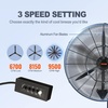 image:imageVEVOR Wall Mount Fan 18 Inch IP44 Waterproof 3 Speed Metal Fan with Triangle Bracket Set for Commercial Warehouse Greenhouse Workshop Covered Patio Factory and Basement30 Inch