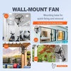 image:imageVEVOR Wall Mount Fan 18 Inch IP44 Waterproof 3 Speed Metal Fan with Triangle Bracket Set for Commercial Warehouse Greenhouse Workshop Covered Patio Factory and Basement30 Inch